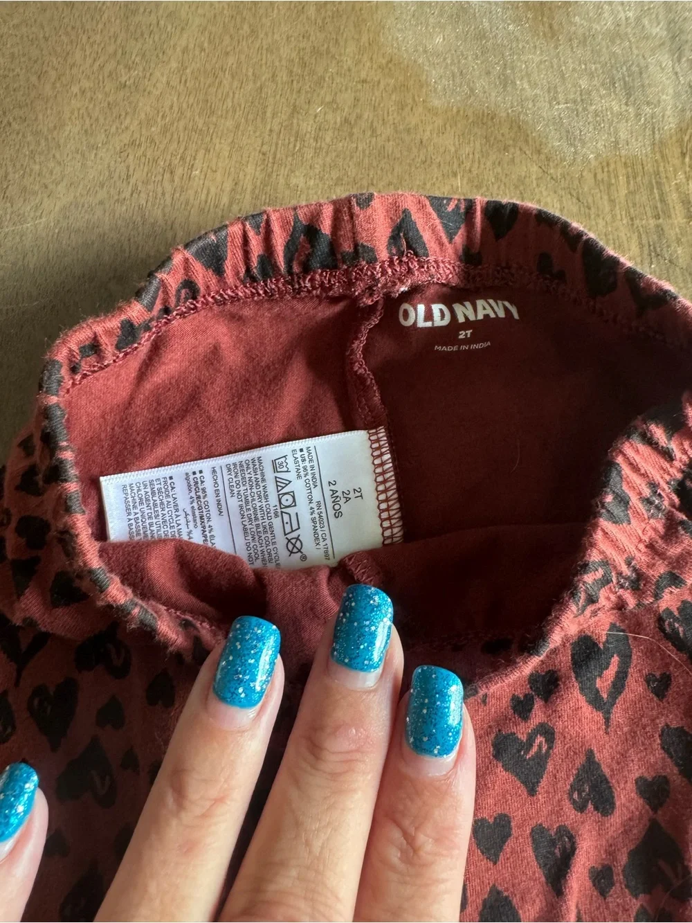 old navy toddler girl leggings - Heart Print - Size 2t